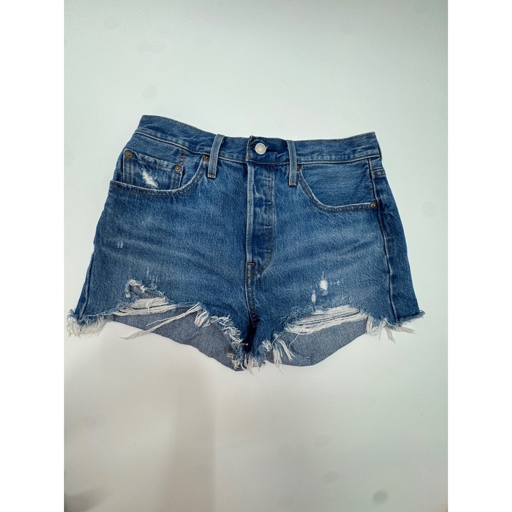 Levis Premium 501 Original Shorts Distressed Denim W28 56327-0032
